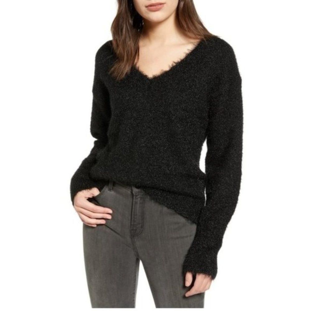 Chelsea28 Eyelash Metallic Sweater